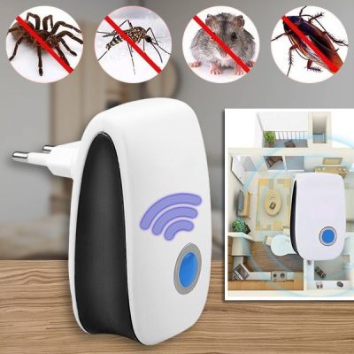 Ultrazvočni odganjalec škodljivcev - 100m², 22-65 KHz, varen za hišne ljubljenčke | BUGBUSTER